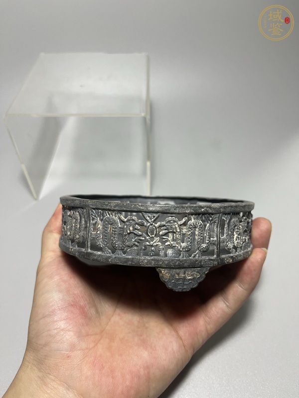古玩銅器白銅錫質洗真品鑒賞圖