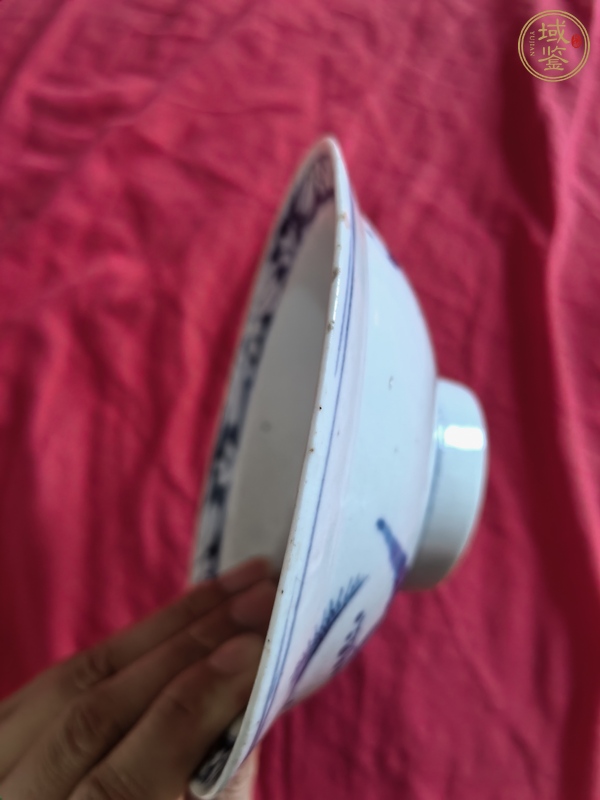 古玩陶瓷三星高照?qǐng)D青花碗真品鑒賞圖