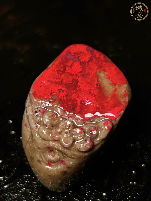 古玩玉器天然昌化雞血石真品鑒賞圖