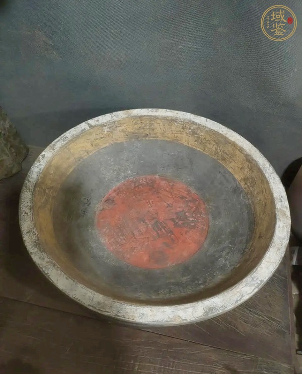 古玩漢代陶洗真品鑒賞圖