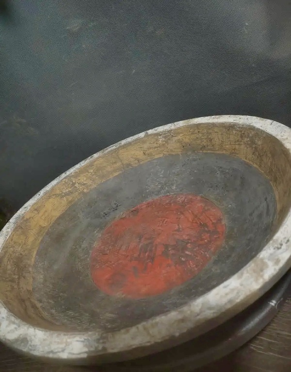 古玩陶瓷漢代陶洗拍賣(mài)，當(dāng)前價(jià)格1100元