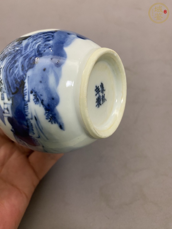 古玩陶瓷青花山水人物紋葫蘆瓶真品鑒賞圖