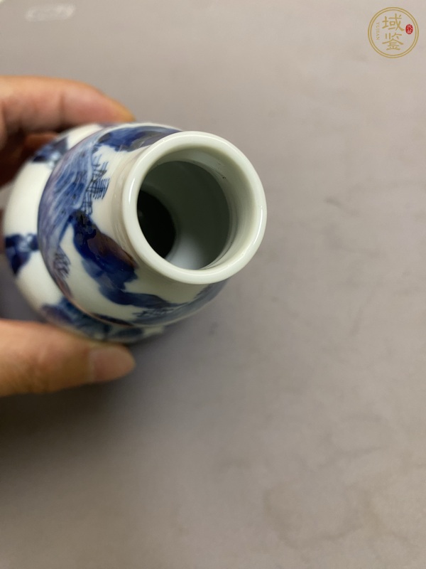 古玩陶瓷青花山水人物紋葫蘆瓶真品鑒賞圖