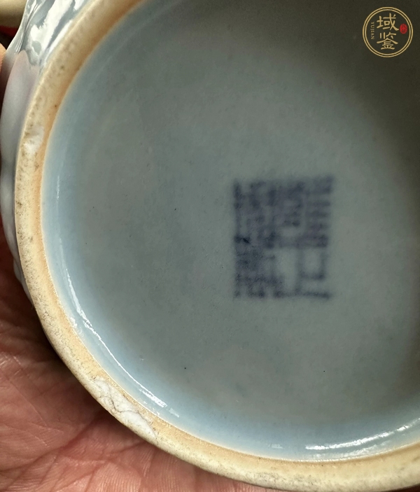 古玩陶瓷雍正款花口洗真品鑒賞圖