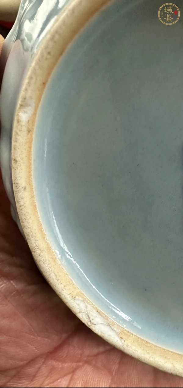 古玩陶瓷雍正款花口洗真品鑒賞圖