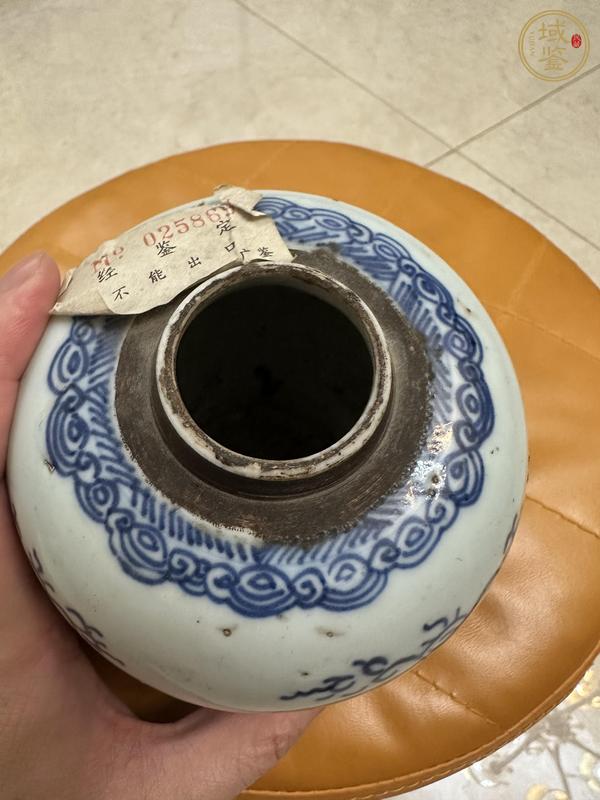 古玩陶瓷青花花間八寶紋罐真品鑒賞圖