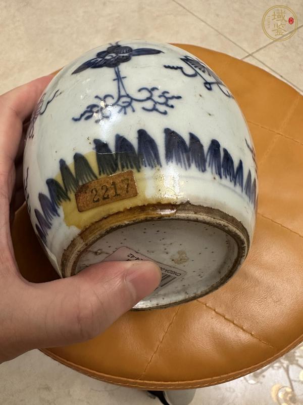 古玩陶瓷青花花間八寶紋罐真品鑒賞圖