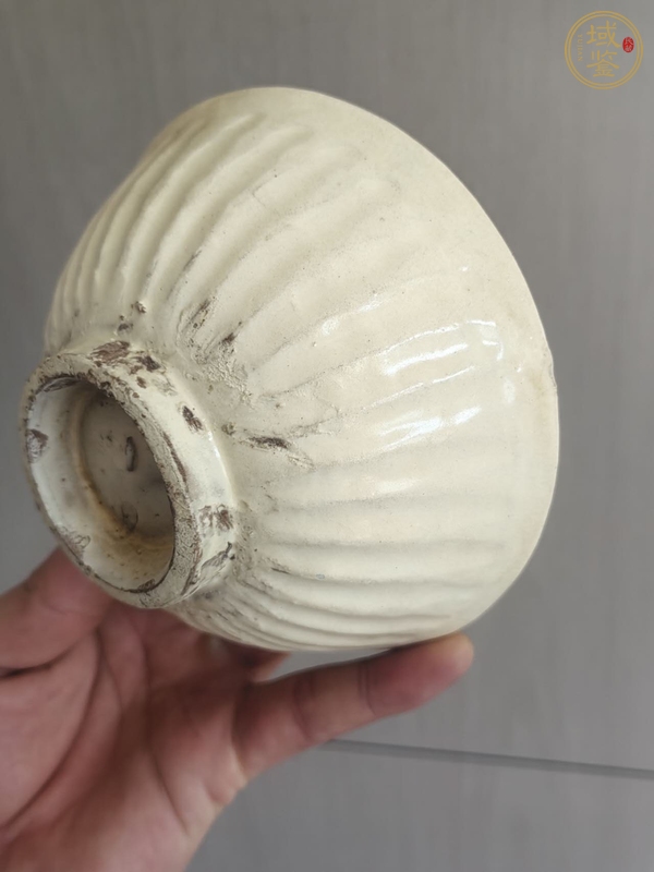 古玩陶瓷白耀州百褶盞真品鑒賞圖