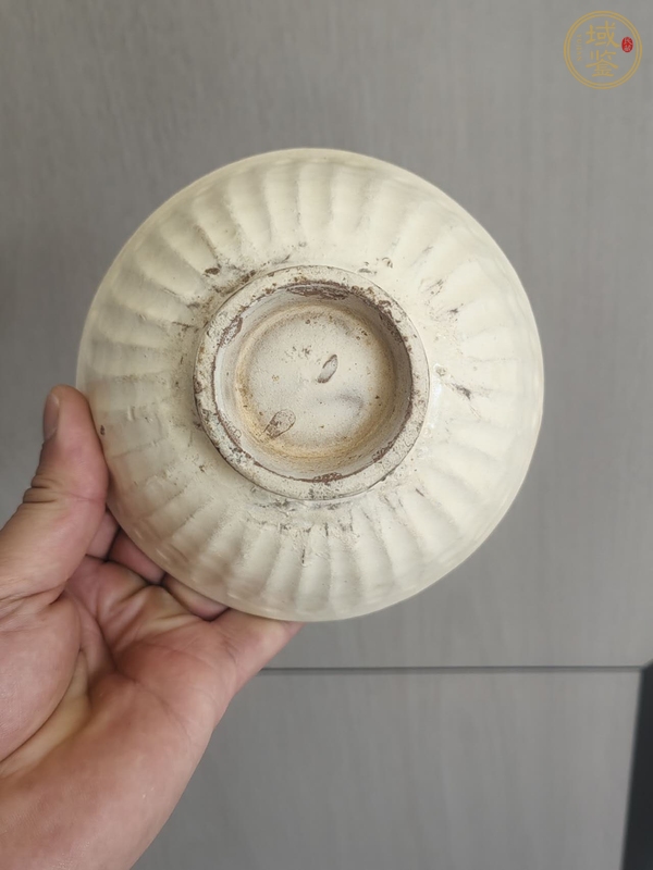古玩陶瓷白耀州百褶盞真品鑒賞圖