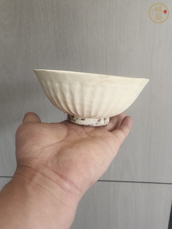 古玩陶瓷白耀州百褶盞真品鑒賞圖