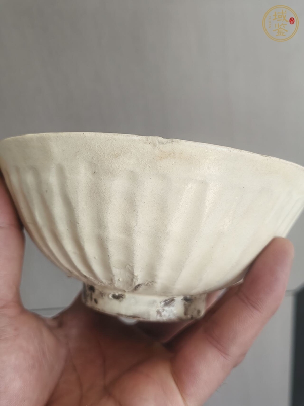 古玩陶瓷白耀州百褶盞真品鑒賞圖