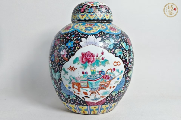 古玩陶瓷粉彩蓋罐真品鑒賞圖