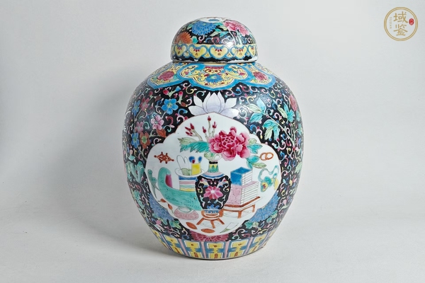 古玩陶瓷粉彩蓋罐真品鑒賞圖