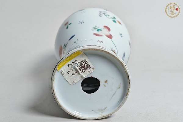 古玩陶瓷粉彩花卉紋觀音瓶真品鑒賞圖