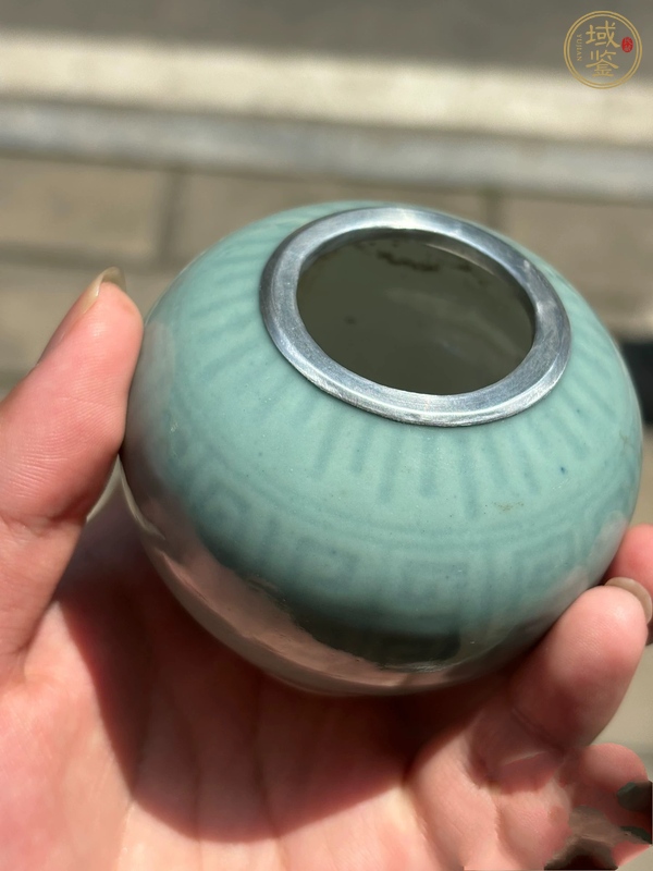 古玩陶瓷青釉水盂真品鑒賞圖