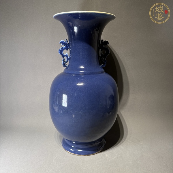 古玩陶瓷祭蘭釉雙耳瓶真品鑒賞圖