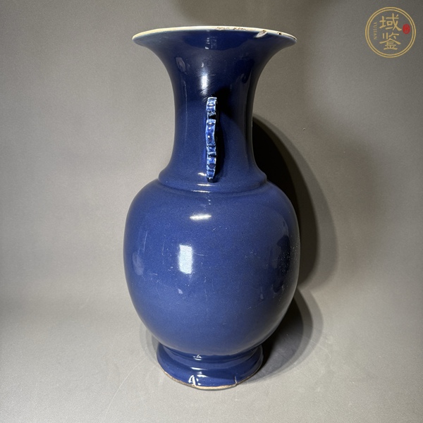 古玩陶瓷祭蘭釉雙耳瓶真品鑒賞圖