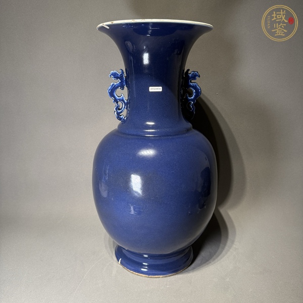 古玩陶瓷祭蘭釉雙耳瓶真品鑒賞圖