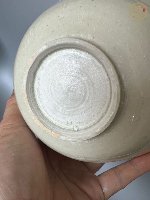 古玩陶瓷南定刻萱草紋碗真品鑒賞圖