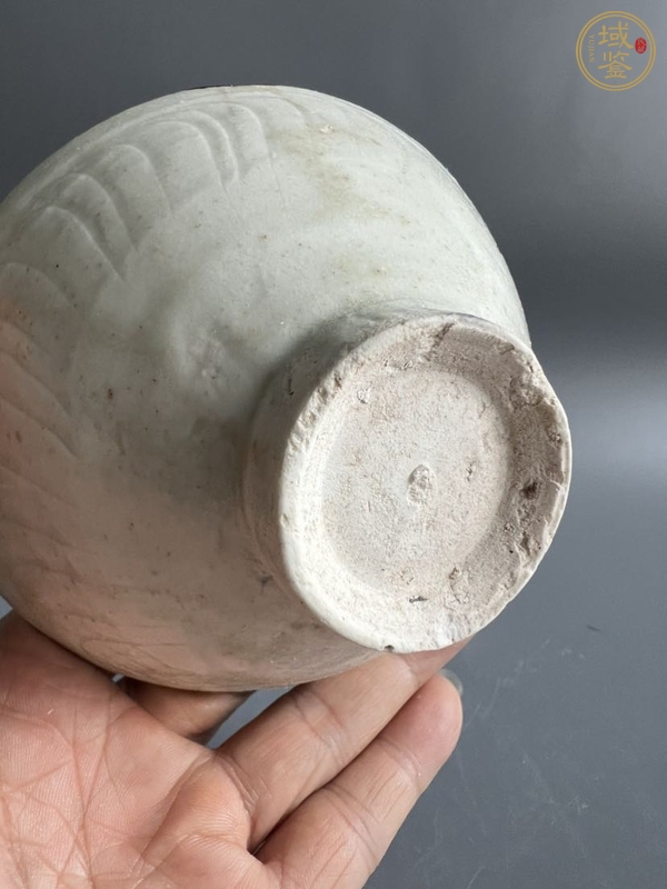 古玩陶瓷青白釉刻劃花斗笠盞真品鑒賞圖
