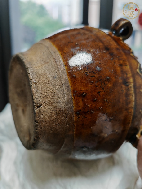 古玩陶瓷褐釉四系罐真品鑒賞圖