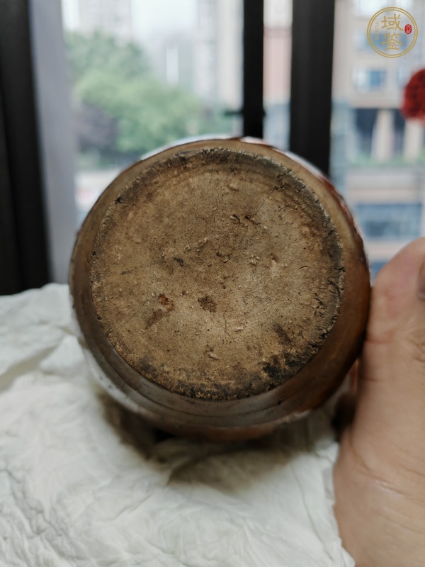 古玩陶瓷褐釉四系罐真品鑒賞圖