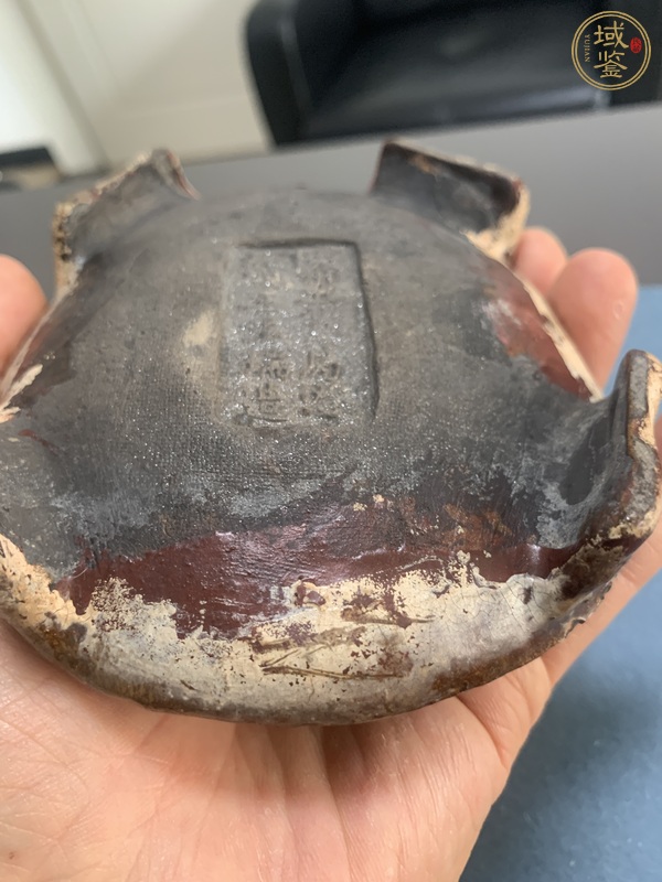 古玩陶瓷金蟾澄泥硯真品鑒賞圖