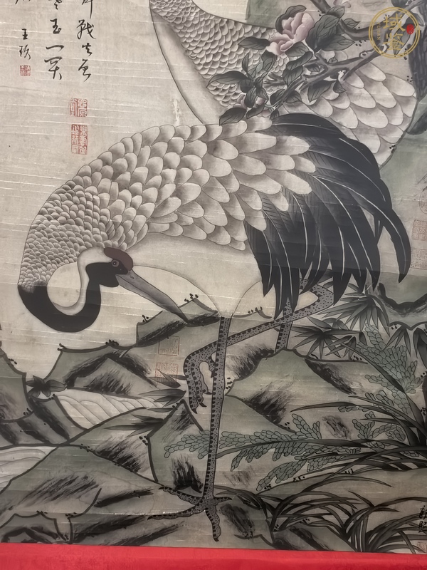 古玩字畫(huà)鄒一桂款松鶴圖真品鑒賞圖