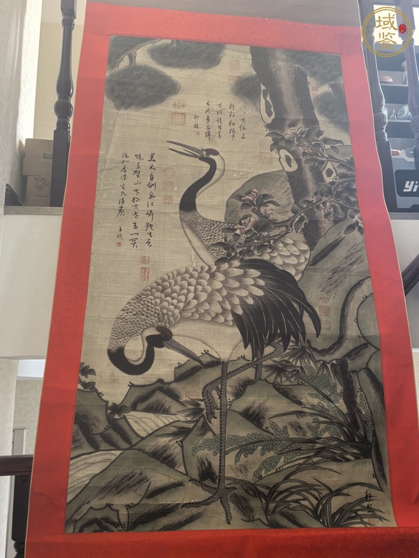 古玩鄒一桂款松鶴圖真品鑒賞圖