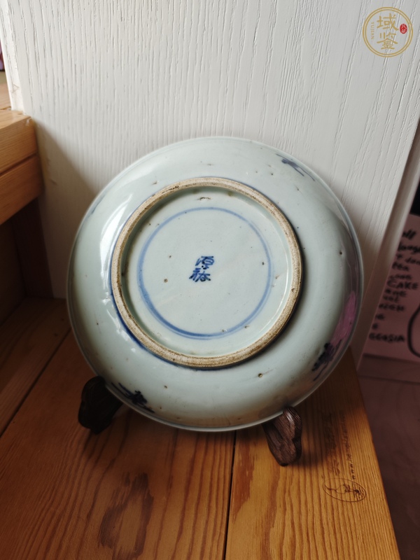 古玩陶瓷青花人物故事紋盤真品鑒賞圖