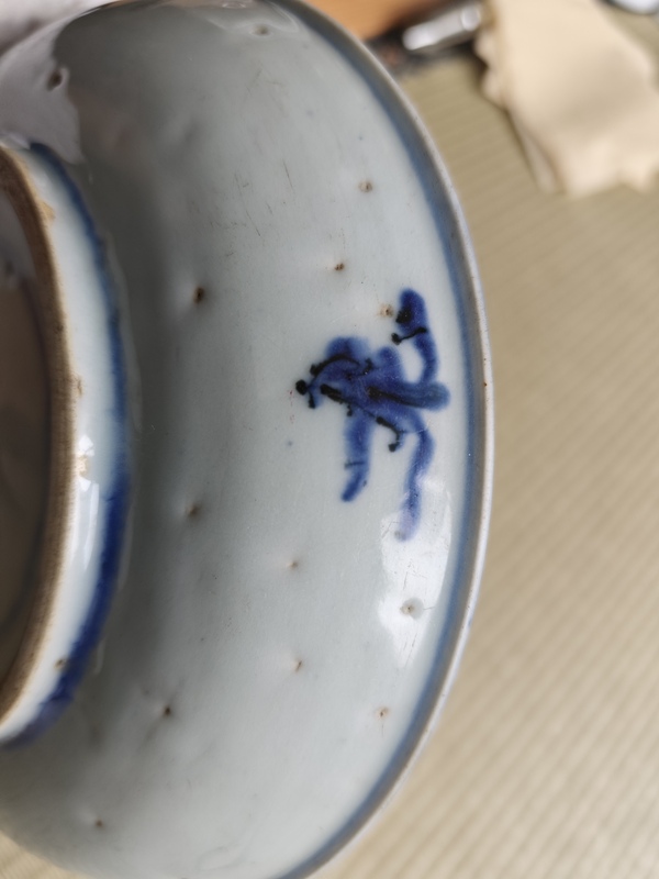 古玩陶瓷清初.青花人物故事紋盤拍賣，當前價格2580元