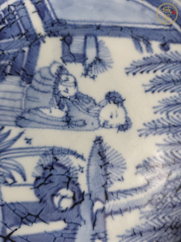 古玩陶瓷青花人物故事紋盤真品鑒賞圖