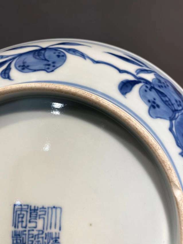 古玩陶瓷青花盤(pán)拍賣(mài)，當(dāng)前價(jià)格2800元