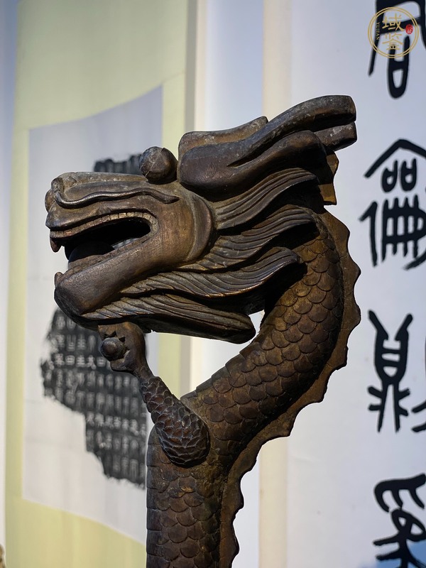 古玩雜項靈壽木拐杖真品鑒賞圖