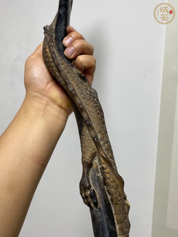 古玩雜項靈壽木拐杖真品鑒賞圖