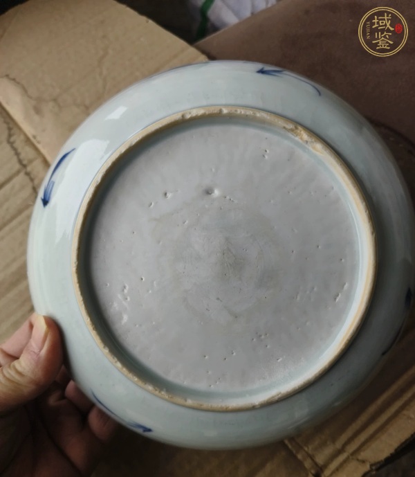 古玩陶瓷青花松鹿圖盤真品鑒賞圖