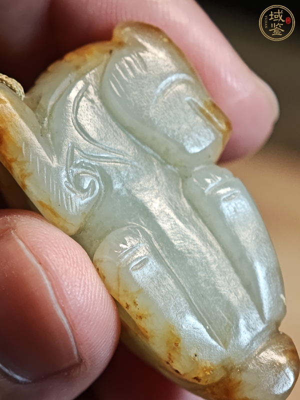 古玩和田玉雕瑞獸掛件真品鑒賞圖