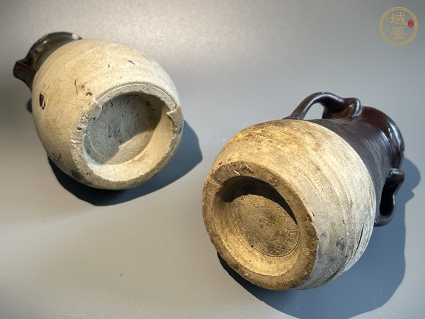 古玩陶瓷醬釉雙耳瓶真品鑒賞圖