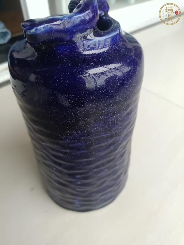 古玩陶瓷藍(lán)釉瓶真品鑒賞圖