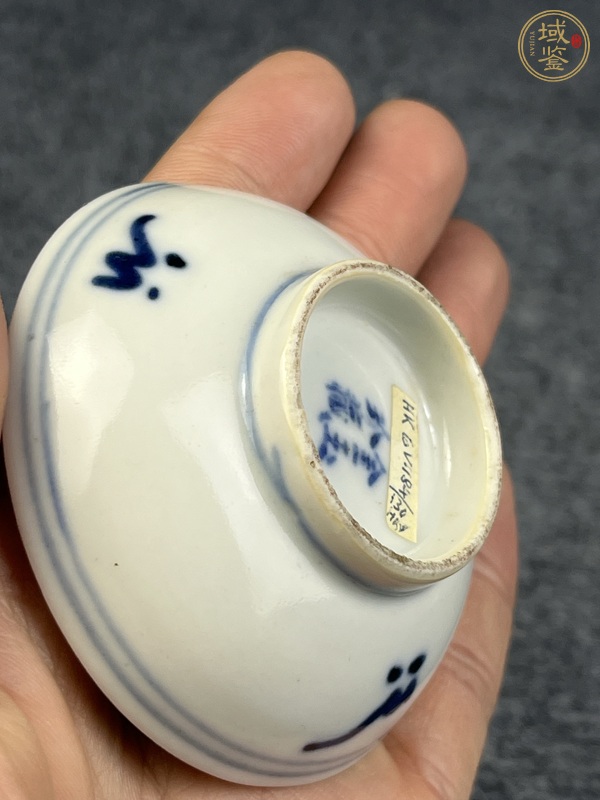古玩陶瓷青花西番蓮小煙碟真品鑒賞圖
