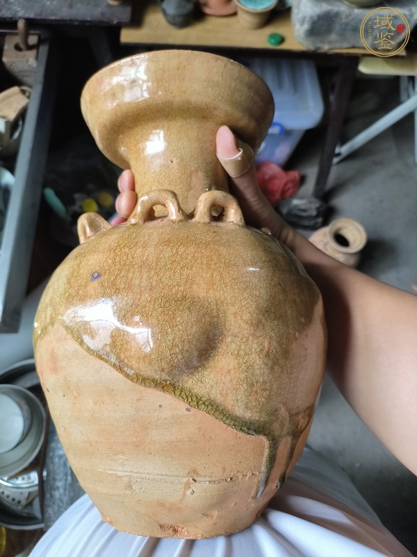 古玩陶瓷唐洪州窯盤口尊真品鑒賞圖