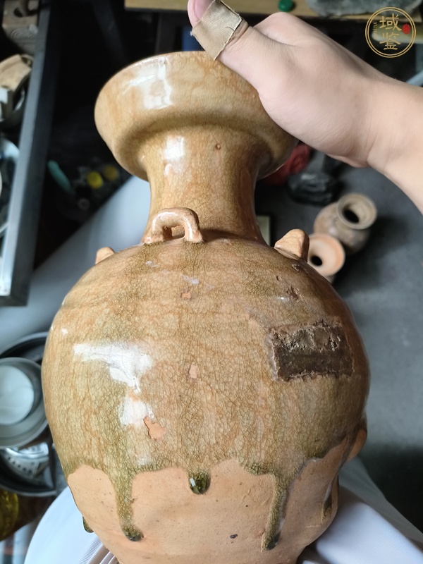 古玩陶瓷唐洪州窯盤口尊真品鑒賞圖