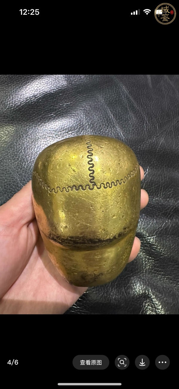 古玩銅器銅鎏金尸陀頭像真品鑒賞圖
