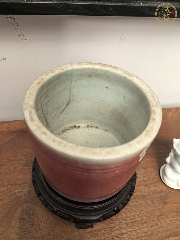 古玩陶瓷郎紅釉香爐真品鑒賞圖