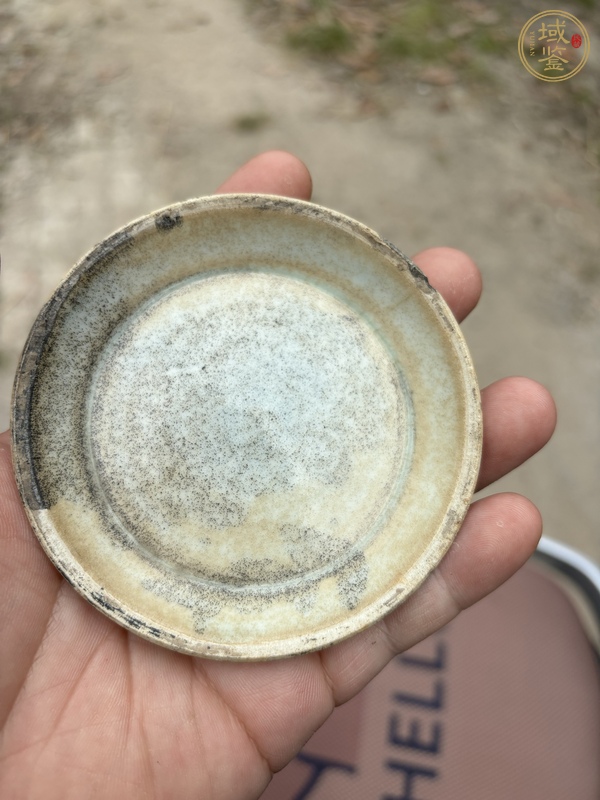 古玩陶瓷青白瓷粉盒蓋真品鑒賞圖