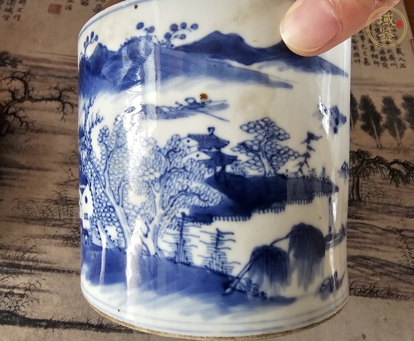 古玩陶瓷青花蓋缸真品鑒賞圖