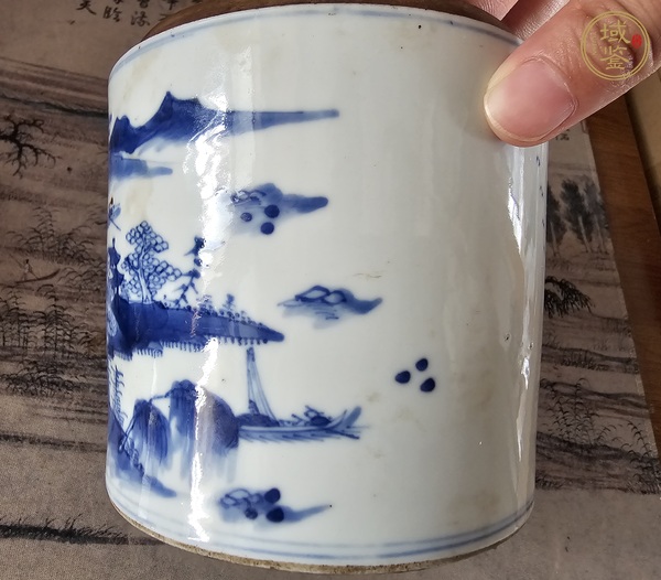 古玩陶瓷青花蓋缸真品鑒賞圖