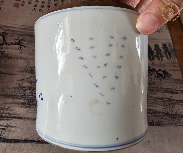 古玩陶瓷青花蓋缸真品鑒賞圖
