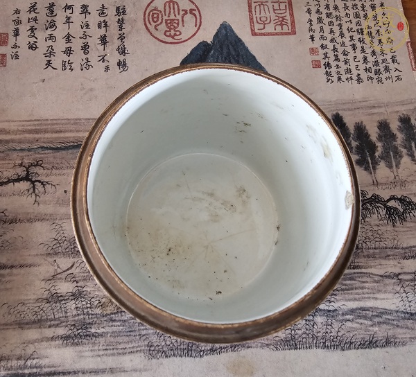 古玩陶瓷青花蓋缸真品鑒賞圖