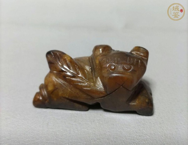 古玩玉器岫玉雕“瑞獸”擺件真品鑒賞圖
